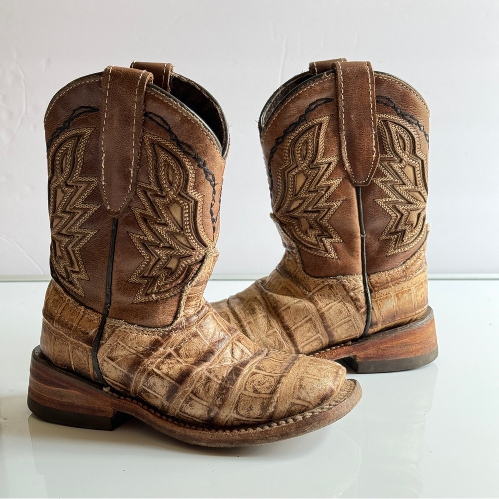 Hometown Kids Brown Leather Boots Size 3.5 | 16 Mexico